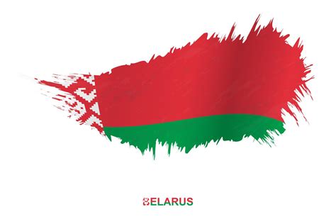 Flag of Belarus in grunge style with waving effect. 13192922 Vector Art ...