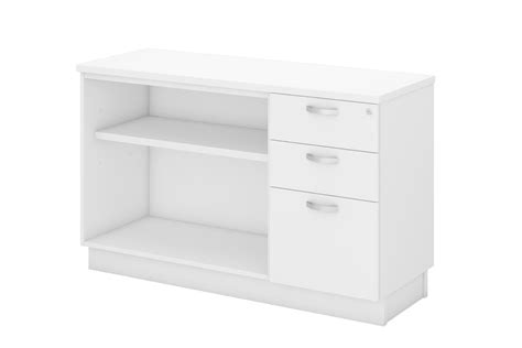 Open Shelf + Fixed Pedestal 2D1F Q-YOP7123 - Inspire Office