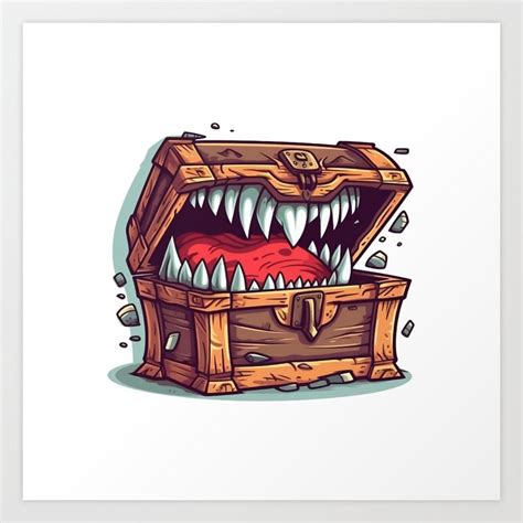 Mimic Treasure Chest Art Print by jediwolf | Art prints, Art business, Treasure chest