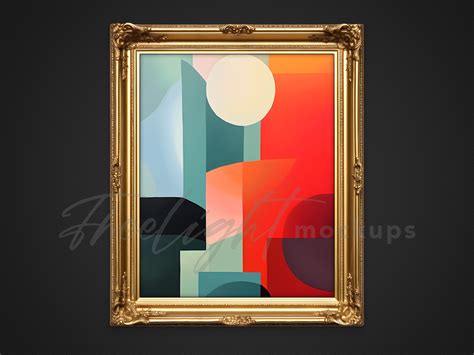 4:5 Gold Frame Mockup by Freelight Mockups on Dribbble