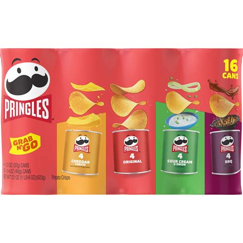 Pringles Variety Pack Potato Crisps Chips, 22 oz, 16 Count - Walmart.com