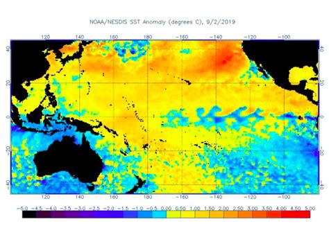 Pacific Ocean Temperature Map