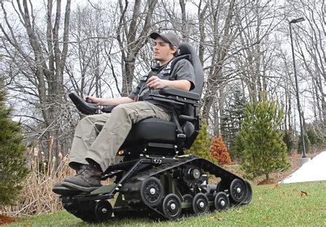 On track: Wheelchairs with tank treads allow people to fish and hunt ...