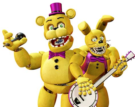 Fredbear And Spring Bonnie by e74444444444 on DeviantArt