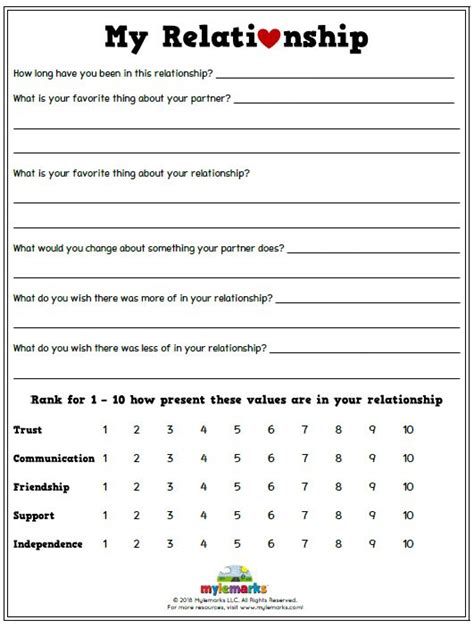 Pin on Relationship worksheets