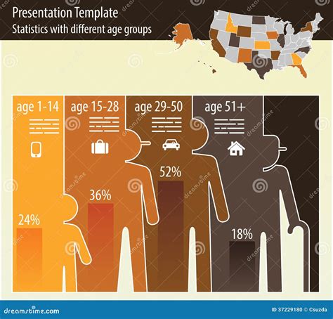 Age Division Presentation Template Stock Vector - Illustration of design, infographics: 37229180