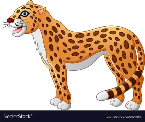 Cute cheetah cartoon Royalty Free Vector Image | Cheetah cartoon, Cartoons vector, Cartoon