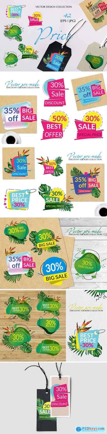 Vector Set of Price Labels » Free Download Photoshop Vector Stock image Via Torrent Zippyshare ...