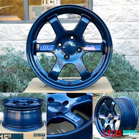 Rays Volk Racing TE37 Wheels 15X8 4X100 +35 Offset Mag Blue Free ...