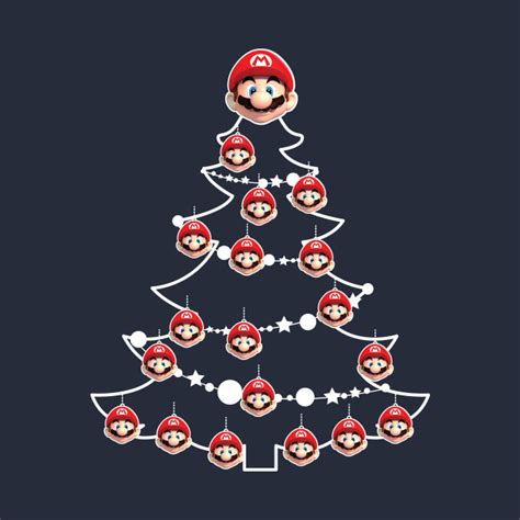 Super Mario Christmas Tree Baubles - Super Mario - T-Shirt | TeePublic