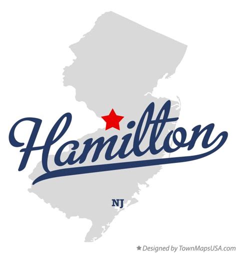 Map of Hamilton, Mercer County, NJ, New Jersey