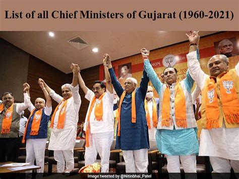 List of Chief Ministers of Gujarat (1960-2022)