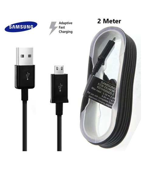 Samsung USB Data Cable Black - 2 Meter Fast Charging Support & Data Transfer Cable - All Cables ...