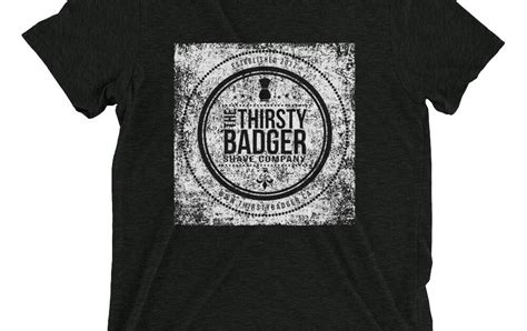 Logo Stamp Tri-Blend - The Thirsty Badger Shave Company