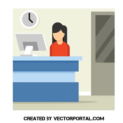 Reception desk vector clip art | Reception desk, Clip art, Reception