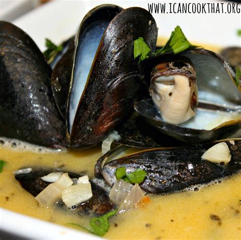 Mussels in White Wine Garlic Sauce Recipe | I Can Cook That | Rezept | Miesmuschelrezepte ...