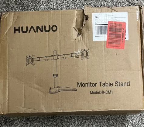 HUANUO HNCM1 DUAL Monitor Table Stand Height Adjustable Fits Screens 13" To 32" $15.00 - PicClick