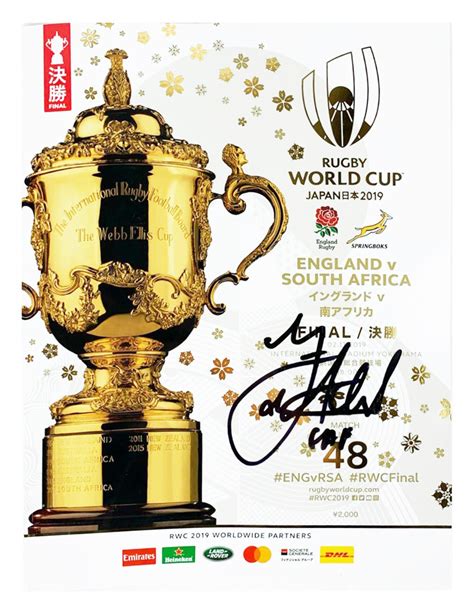 Autographed Faf De Klerk Programme - Rugby World Cup Final 2019