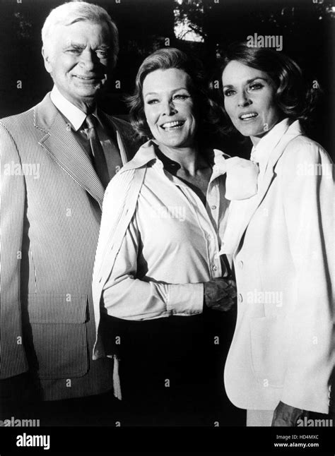 BARNABY JONES, from left: Buddy Ebsen, Frances Bergen, Lee Meriwether in 'Testament of Power ...