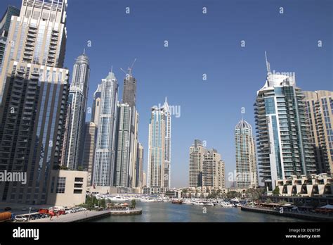 Panoramic view of the Dubai Marina Stock Photo - Alamy