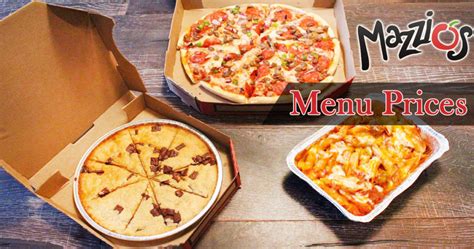 Mazzios Menu Prices - Pizza, Sandwiches, Salad, Wings, Pasta, Kids meal