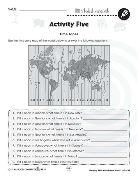 Read time zones around the world with this FREE activity from CCP ...