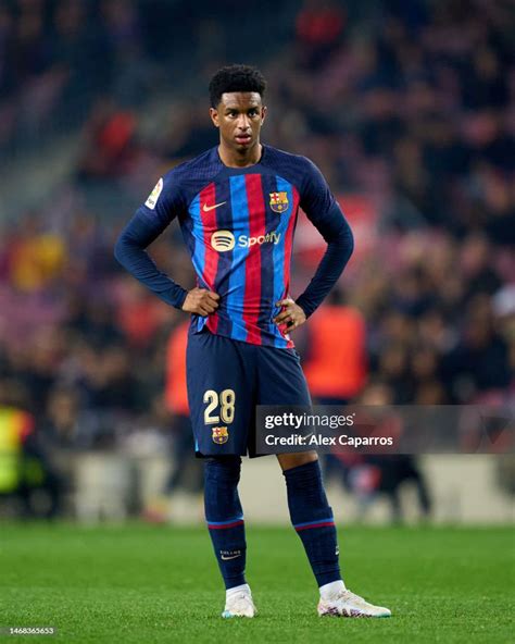 Alejandro Balde of FC Barcelona looks on during the LaLiga Santander ...