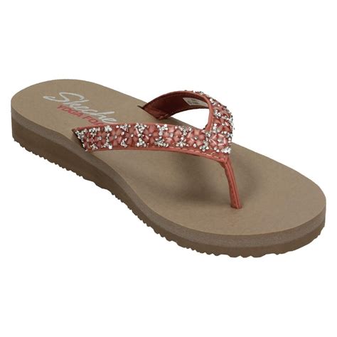 Skechers Ladies Yoga Foam Flip Flops 'Daisy Delight 31559' | eBay