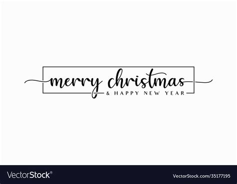 Merry christmas handwriting lettering calligraphy Vector Image