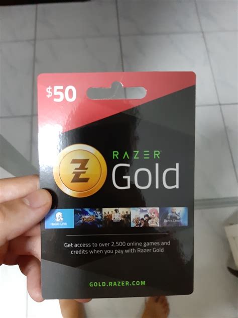 New Razer Gold Gift Card $48 for $50 value, Tickets & Vouchers, Vouchers on Carousell