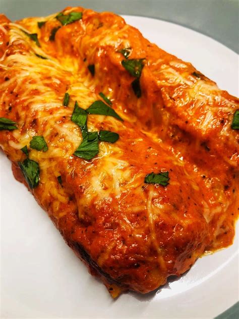 Shrimp Cannelloni with Red Pepper Cream Sauce - Cooks Well With Others