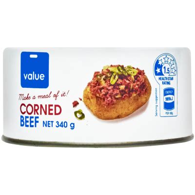 Calories in Value Corned Beef 340g - Calorie