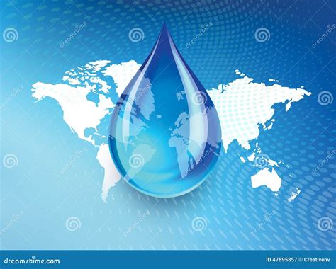 Global Water Shortage Graphic Design Stock Illustration - Image: 47895857