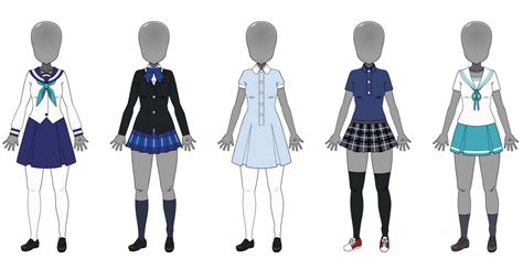 Kisekae Export | School Uniforms 2 by MintyBingus on DeviantArt