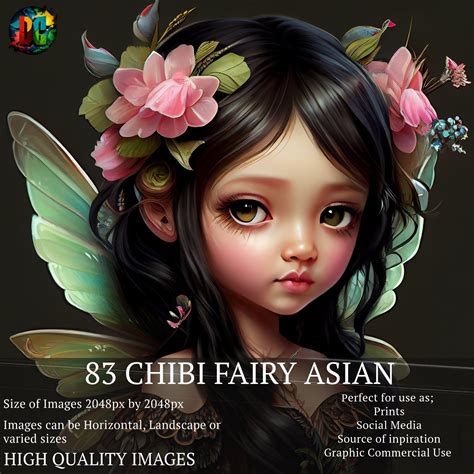 83 CHIBI FAIRY ASIAN Vibrant and Exciting Designs for Print - Etsy in ...