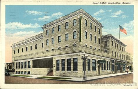 Hotel Gillett Manhattan, KS Postcard