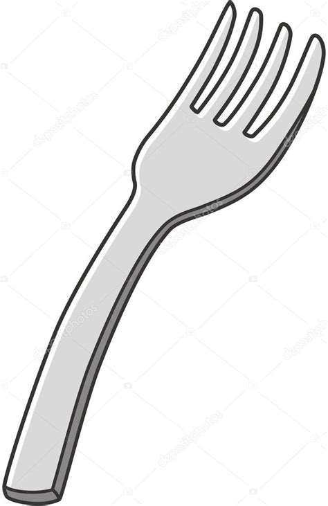 Fork vector cartoon illustration Stock Vector Image by ©redrockerz99 ...