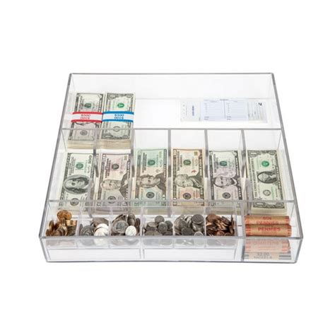 Clear Money Tray -17-1/2W x 3H x 17-1/2D- Cash Tray - Walmart.com - Walmart.com