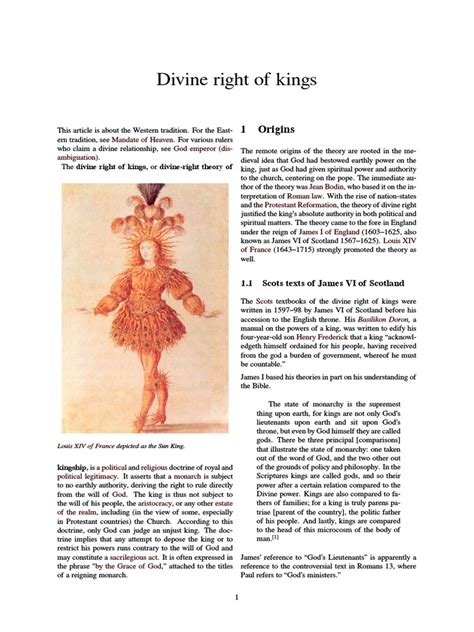 Divine Right of Kings PDF | PDF | Monarchy | Religion And Belief