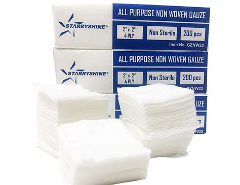 Buy 2"X2" Non-Woven 4-Ply Dental Medical Gauze Pad, Non-Sterile All ...