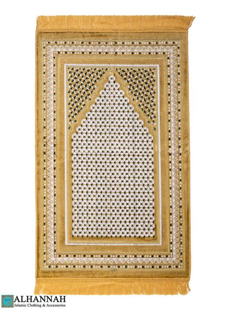 Gold Honeycomb Turkish Prayer Rug | ii1402