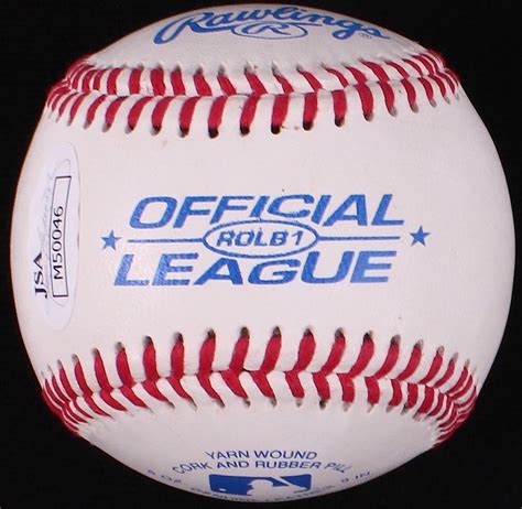 Micah Johnson Signed OL Baseball (JSA COA)