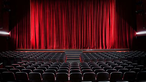 Download Empty Theater Red Curtains Seats Wallpaper | Wallpapers.com