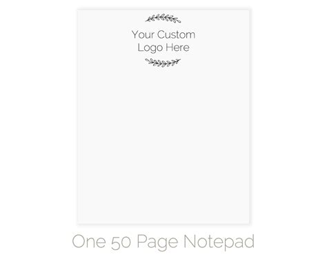 Custom Logo Notepads for Your Business Your Personalized Logo 50 Page ...