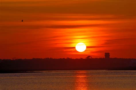 Sunset Over The River Free Stock Photo - Public Domain Pictures