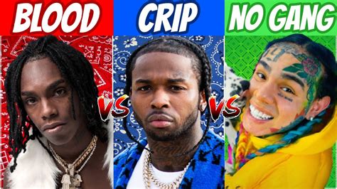 BLOOD RAPPERS vs CRIP RAPPERS vs NO GANG RAPPERS! Chords - Chordify