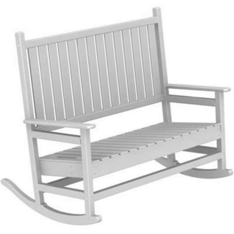 POLYWOOD® Plastic Traditional Outdoor Rocker Bench PW-TDR | CozyDays