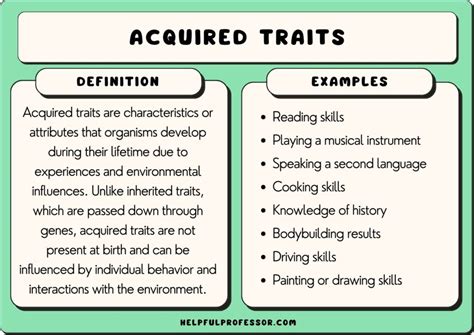 101 Acquired Traits Examples (2024)