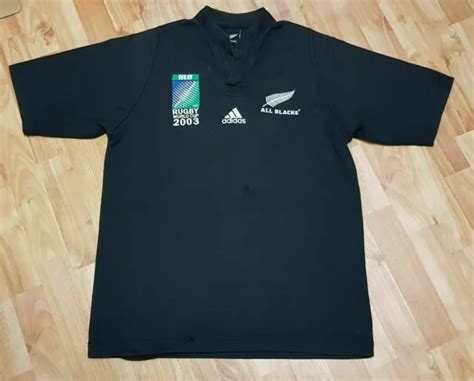NEW ZEALAND ALL Blacks Rugby World Cup 2003 Jersey Shirt $115.69 - PicClick
