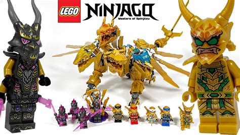 Lego Ninjago Crystalized 71774 Lloyd's Golden Ultra Dragon Summer 2022 Speed Build - YouTube